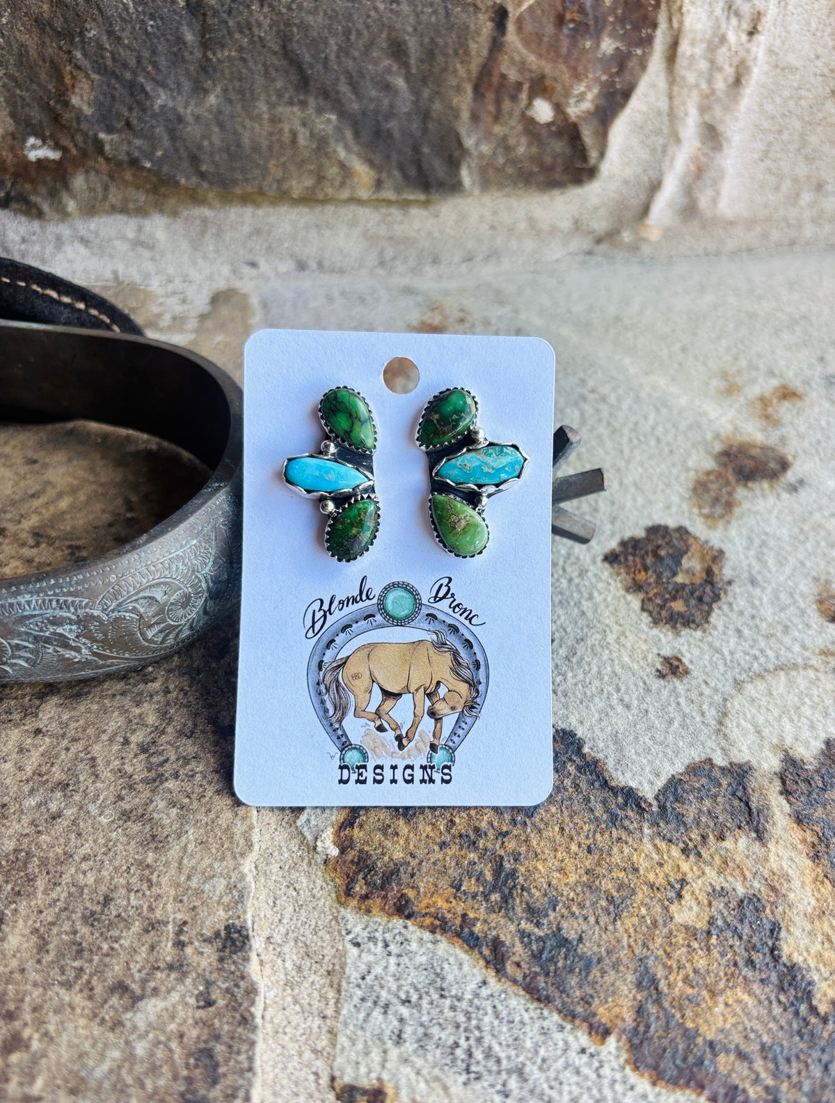 3 Stone Earrings